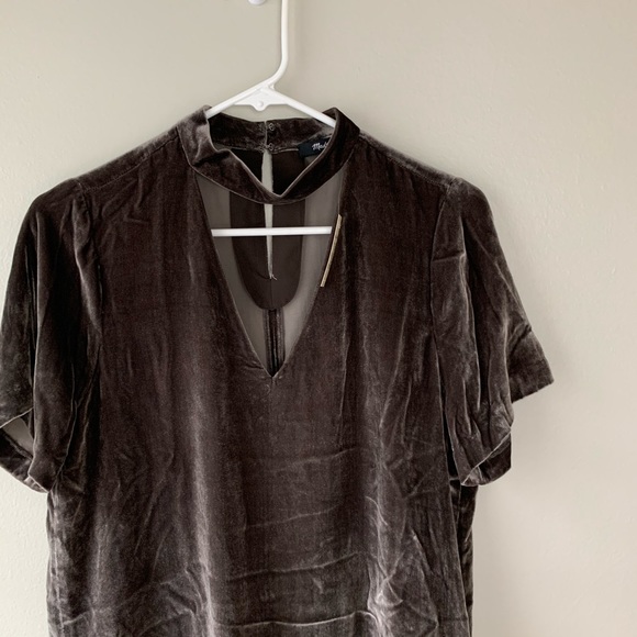 NWT Madewell Velvet Choker Blouse - Picture 3 of 7